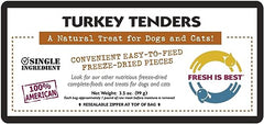 Fresh Is Best, tira de pavo de ingrediente único, opción natural para mascotas.