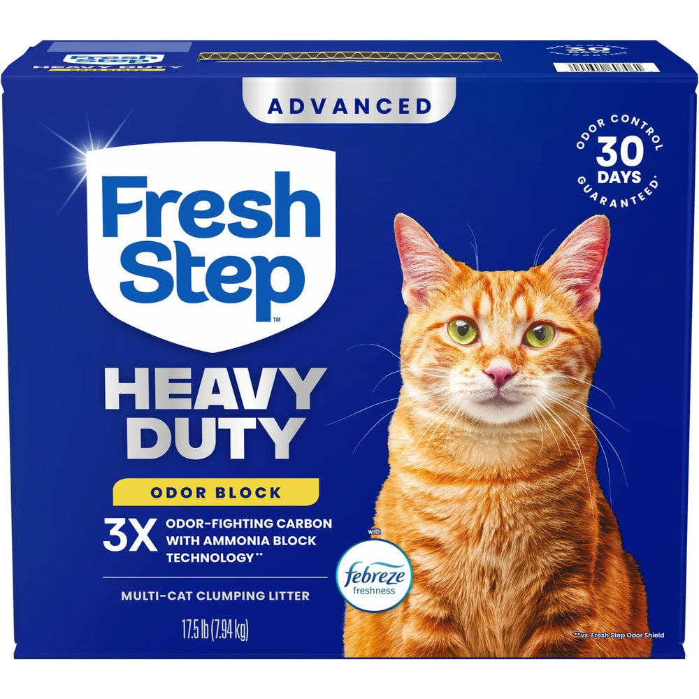 Fresh Step arena gatos uso-intenso con febreze para controlar olores en la caja