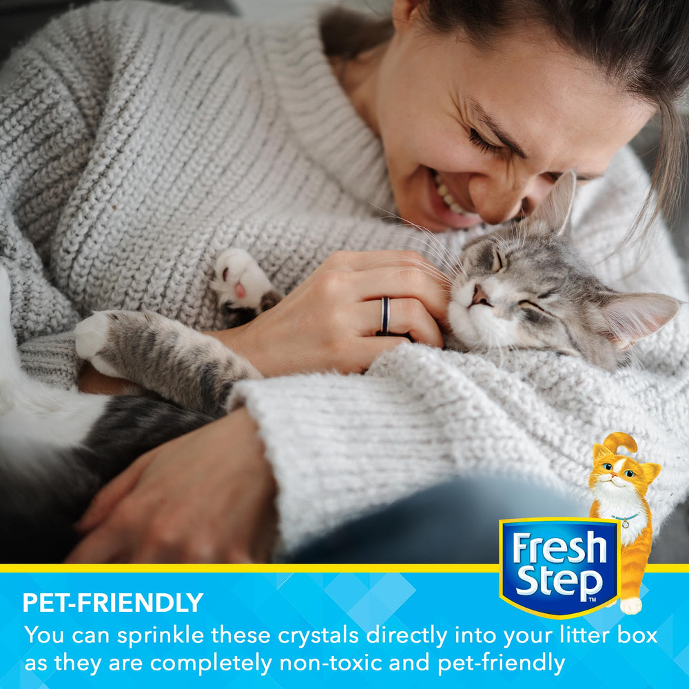 Cristales secos Fresh Step en arena para gatos evitan desorden