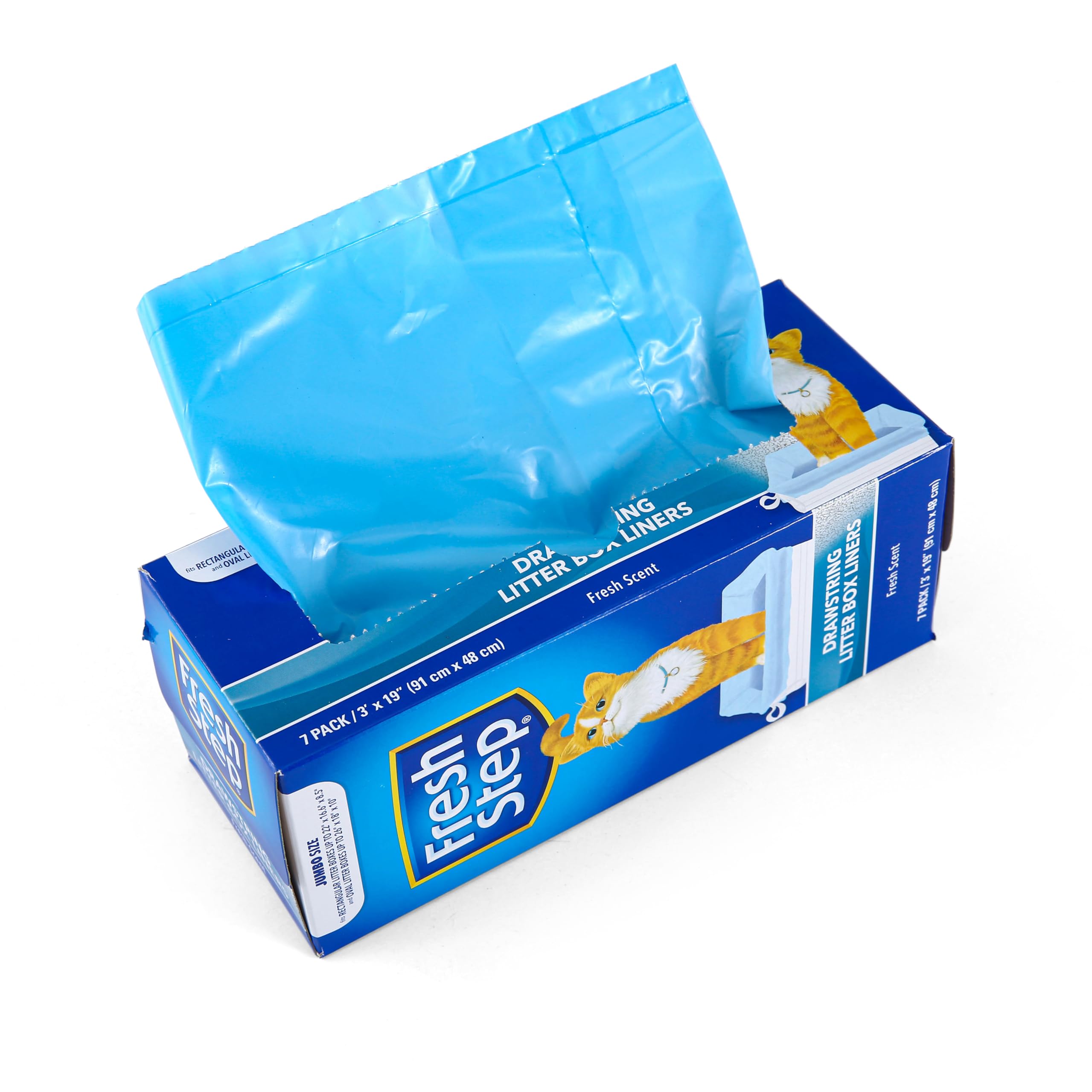 Liner Fresh Step extra grande con cordon doble para retiro controlado.