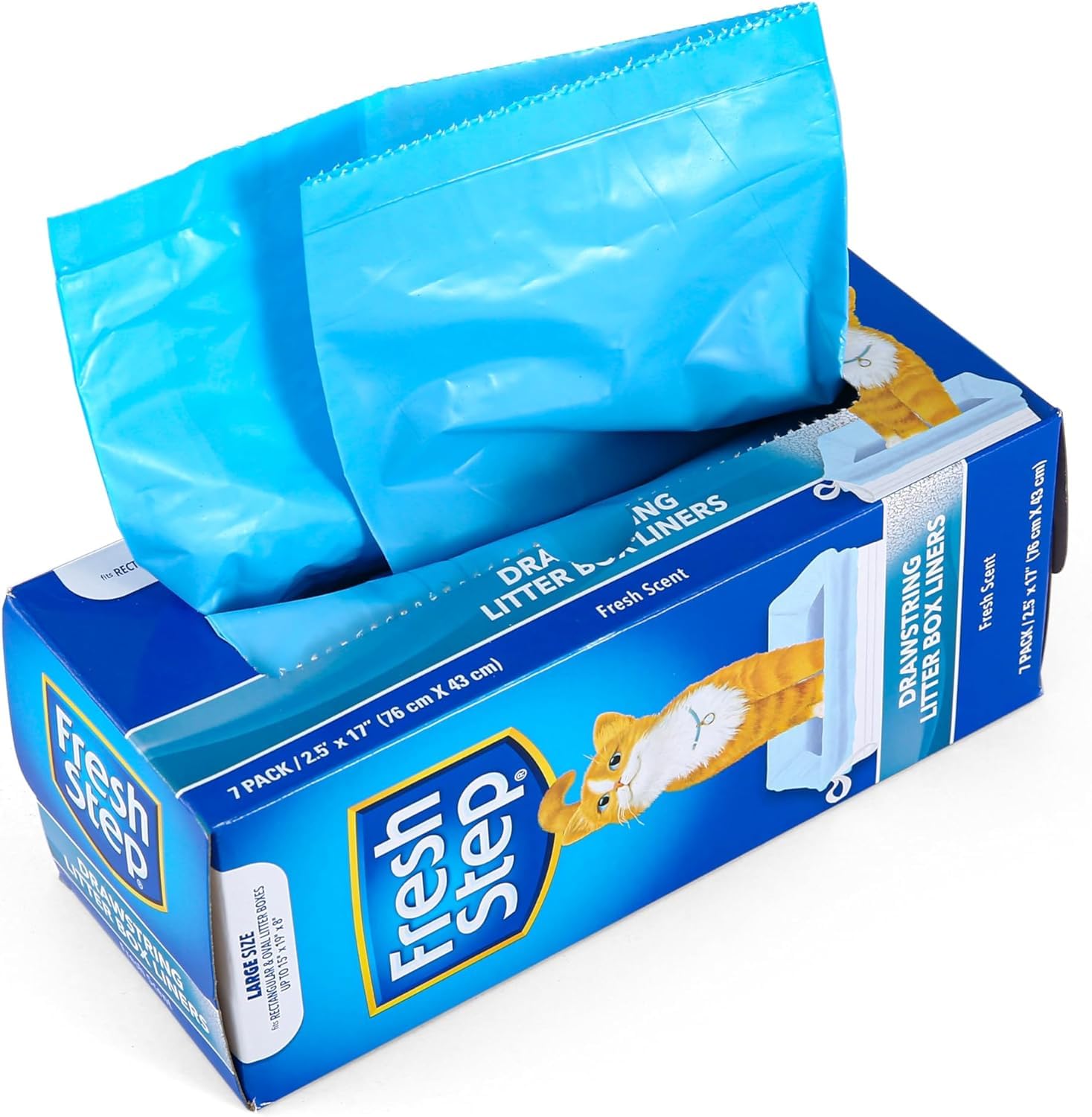 Liner Fresh Step: s’adapte aux grands bacs ovales ou rectangulaires pour une couverture.