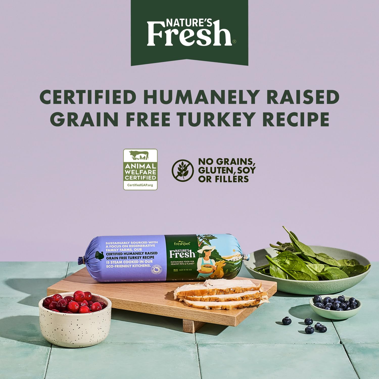 Freshpet roll de pavo cocido al vapor para conservar nutrientes