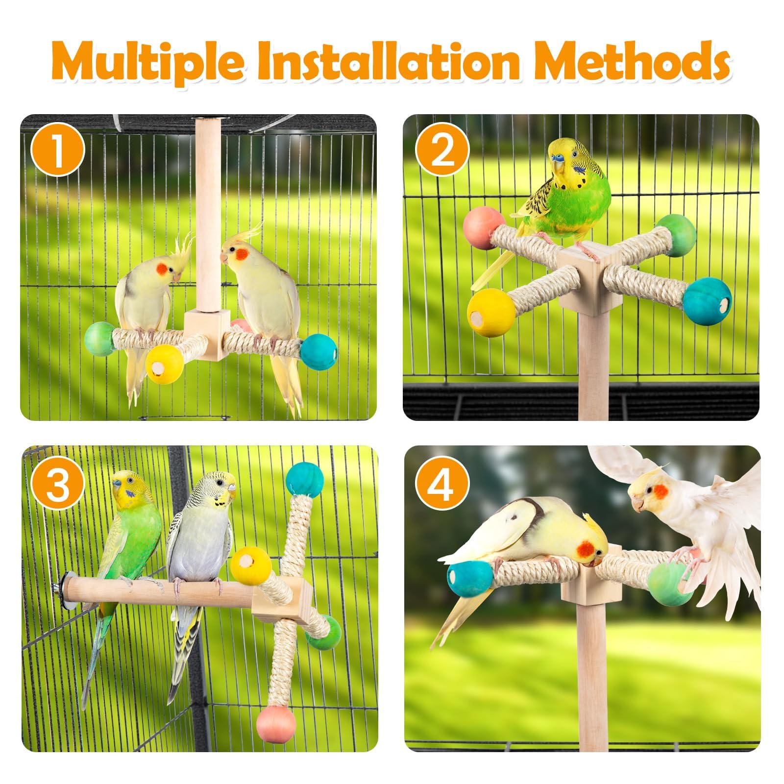 FrgKbTm percha de 9,5 pulgadas para aves de diferentes tamaños.