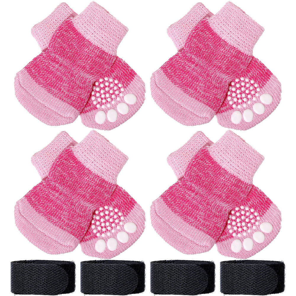 Frienda botas antideslizantes para gatos y perros, tamaño S en rosa, protección de patas en interiores