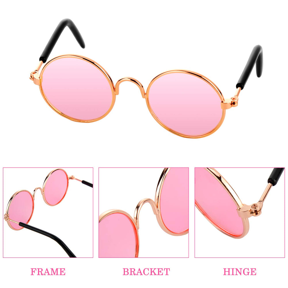 Frienda gafas de mascotas para disfraces, diseño redondo y cómodo.