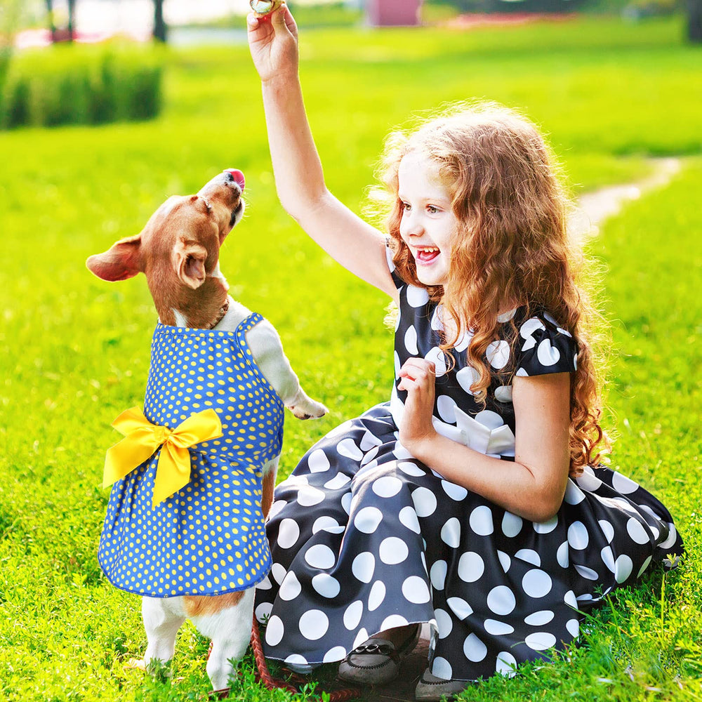 Frienda vestido para perro con cintura arco, ajuste cómodo y seguro.