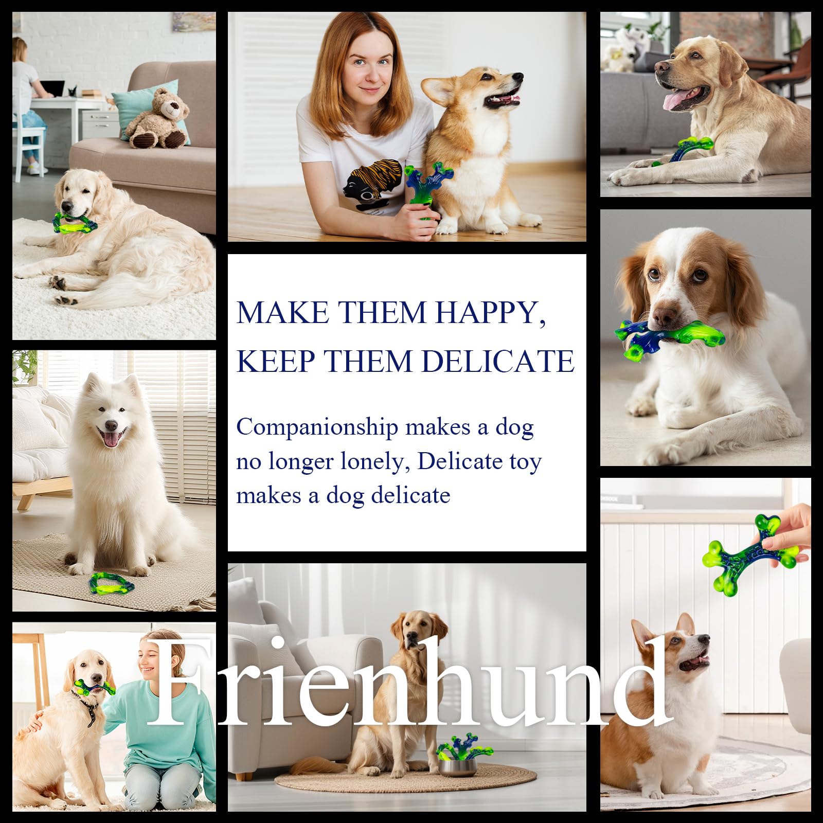Frienhund durabilidad larga para perros grandes, ideal para masticadores potentes.