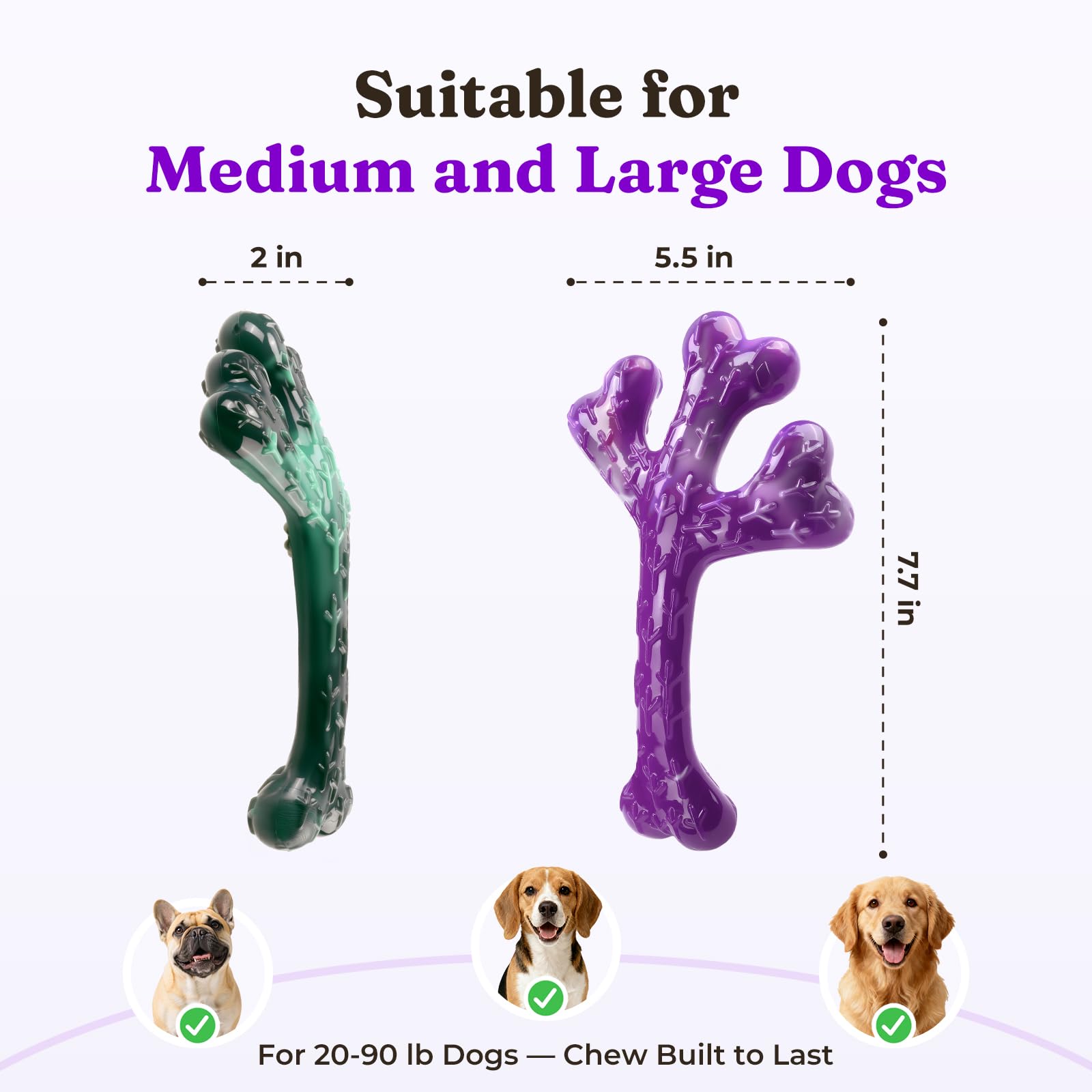 Frienhund hueso sabroso de carne, grande y duradero para masticadores exigentes.
