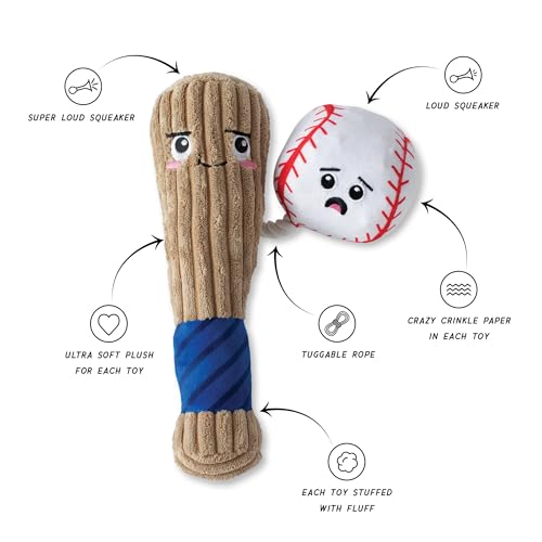 Fringe Batter Up peluche con baseball: perfecto para lanzar y traer