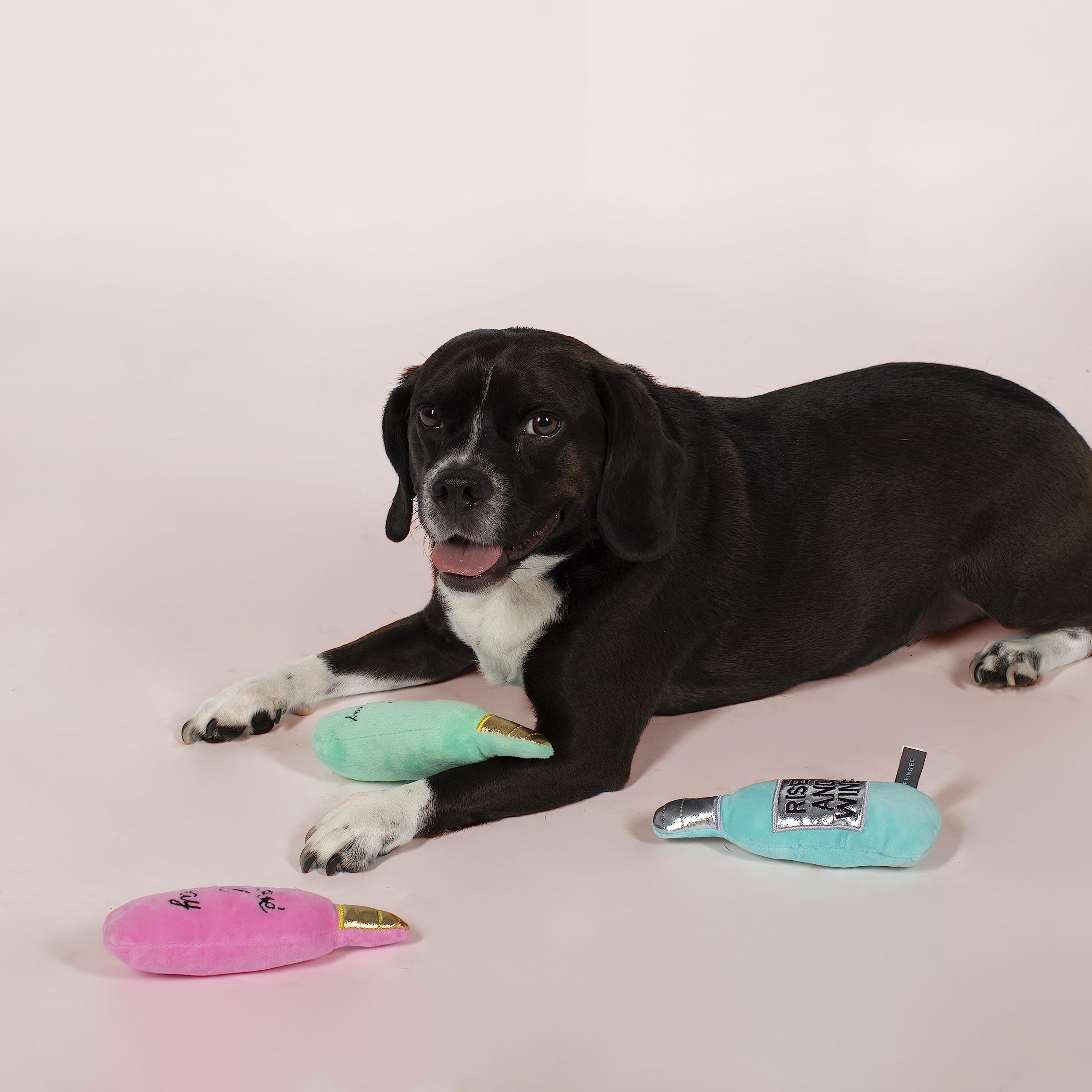 Fringe Studio: juguete vino multicolor para perros pequeños, perfecto para mordisqueo suave
