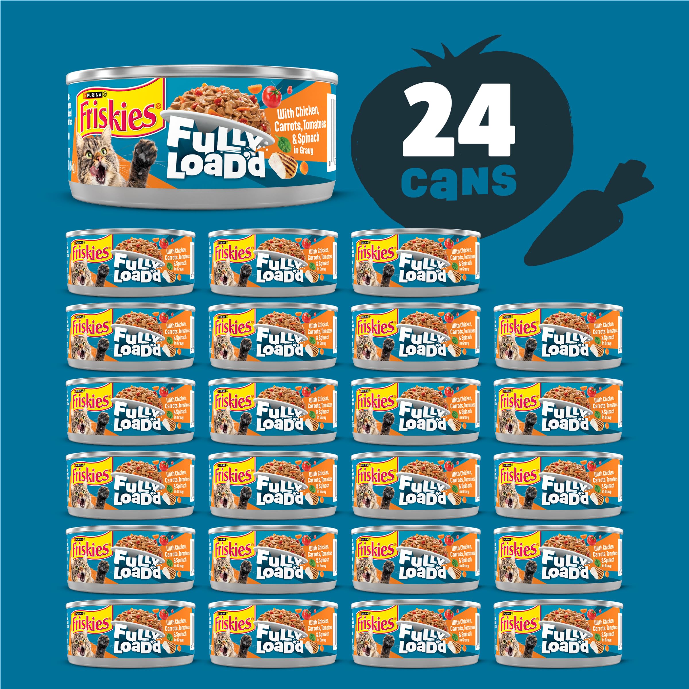 Friskies Fully Load’d: comida húmeda con tomate y espinaca, ayuda a la hidratación.