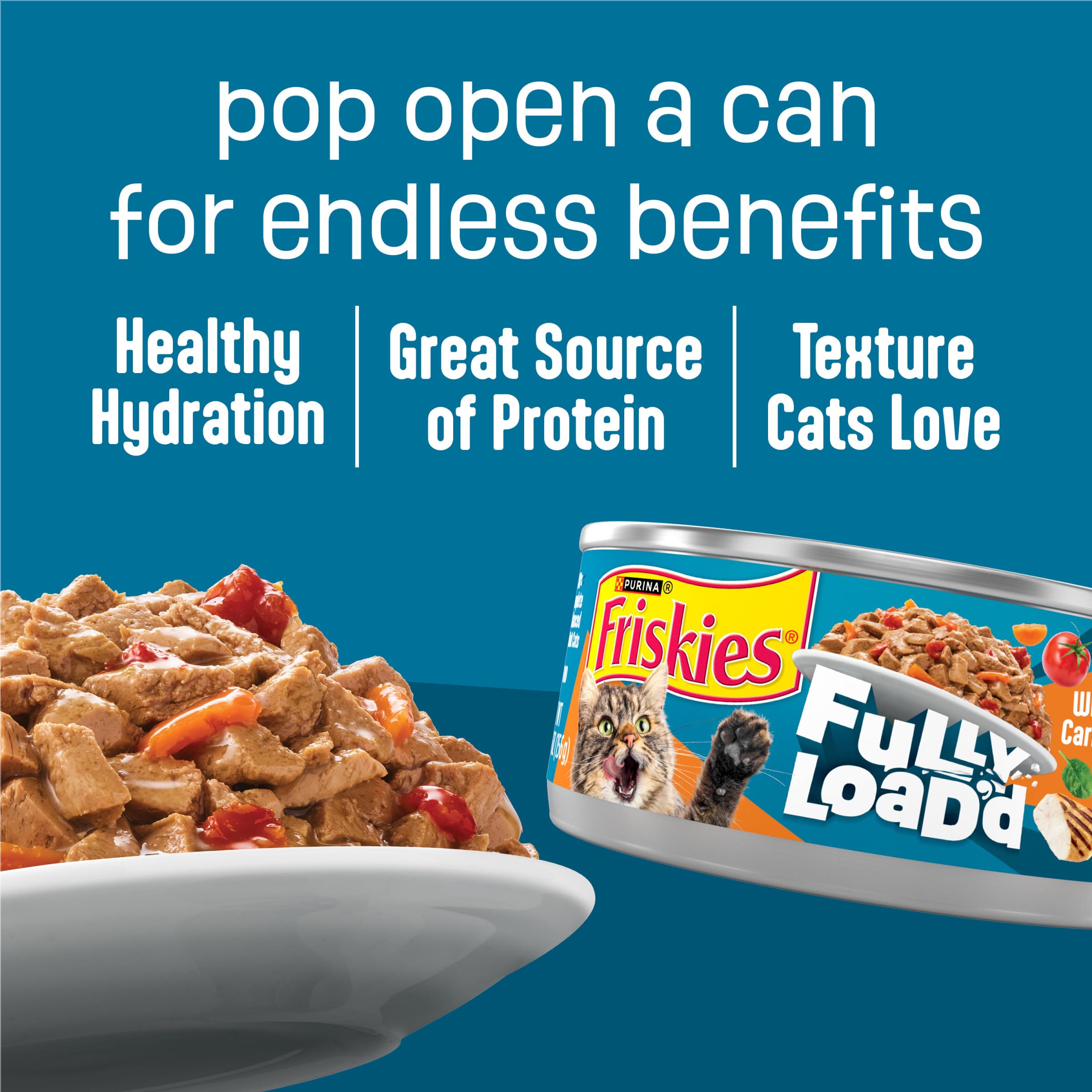 Friskies Fully Load’d: opciones listadas en un formato práctico, ideal para comida diaria.