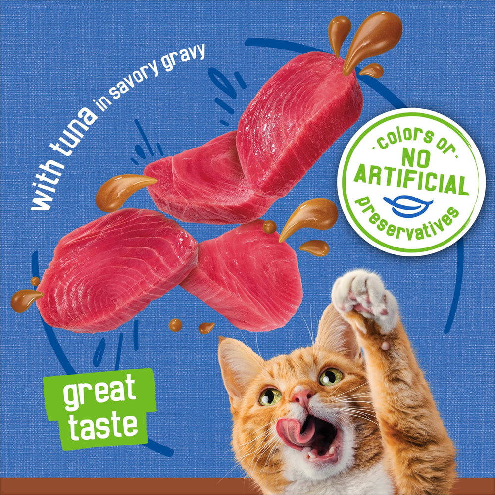 Friskies gato aroma tentador que invita a acercarse al plato.