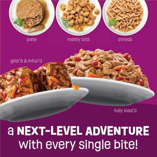 Servicio práctico sirve solo o mezcla con comida seca Friskies.