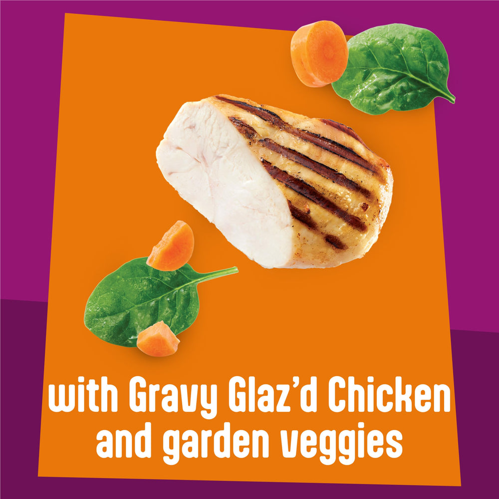 Friskies Glaz’d e Infuz’d, trozos grandes cubiertos por salsa sabrosa.