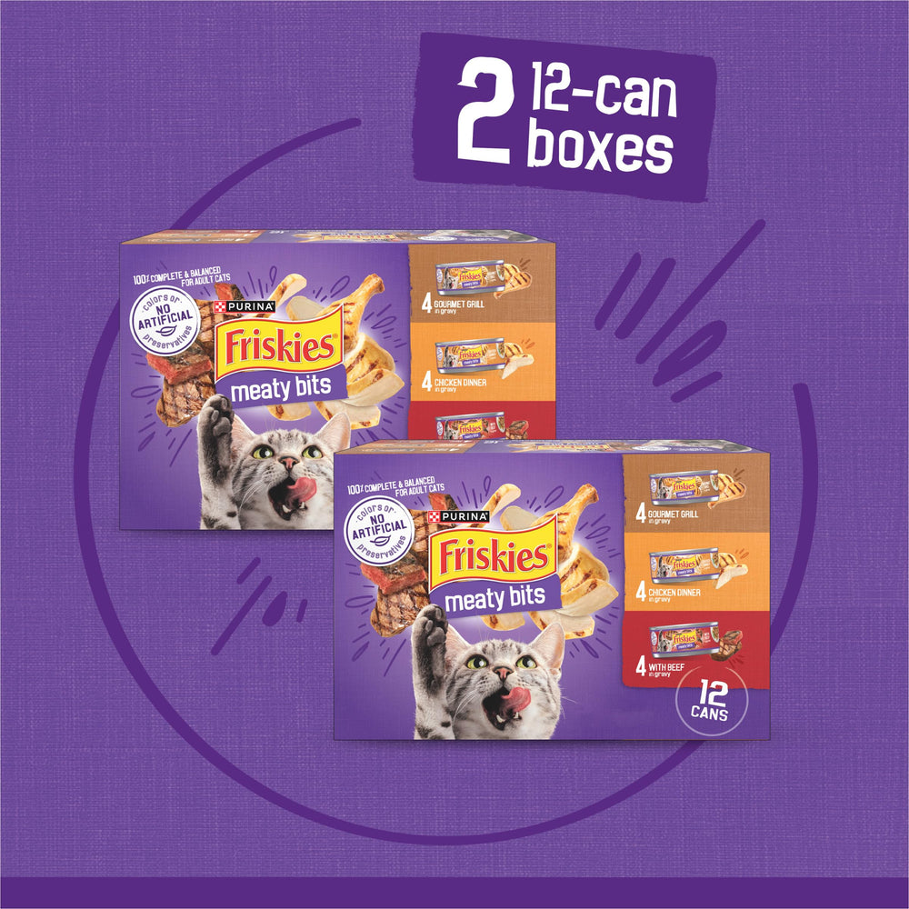 Friskies en salsa sabrosa con trozos de aves para gatos