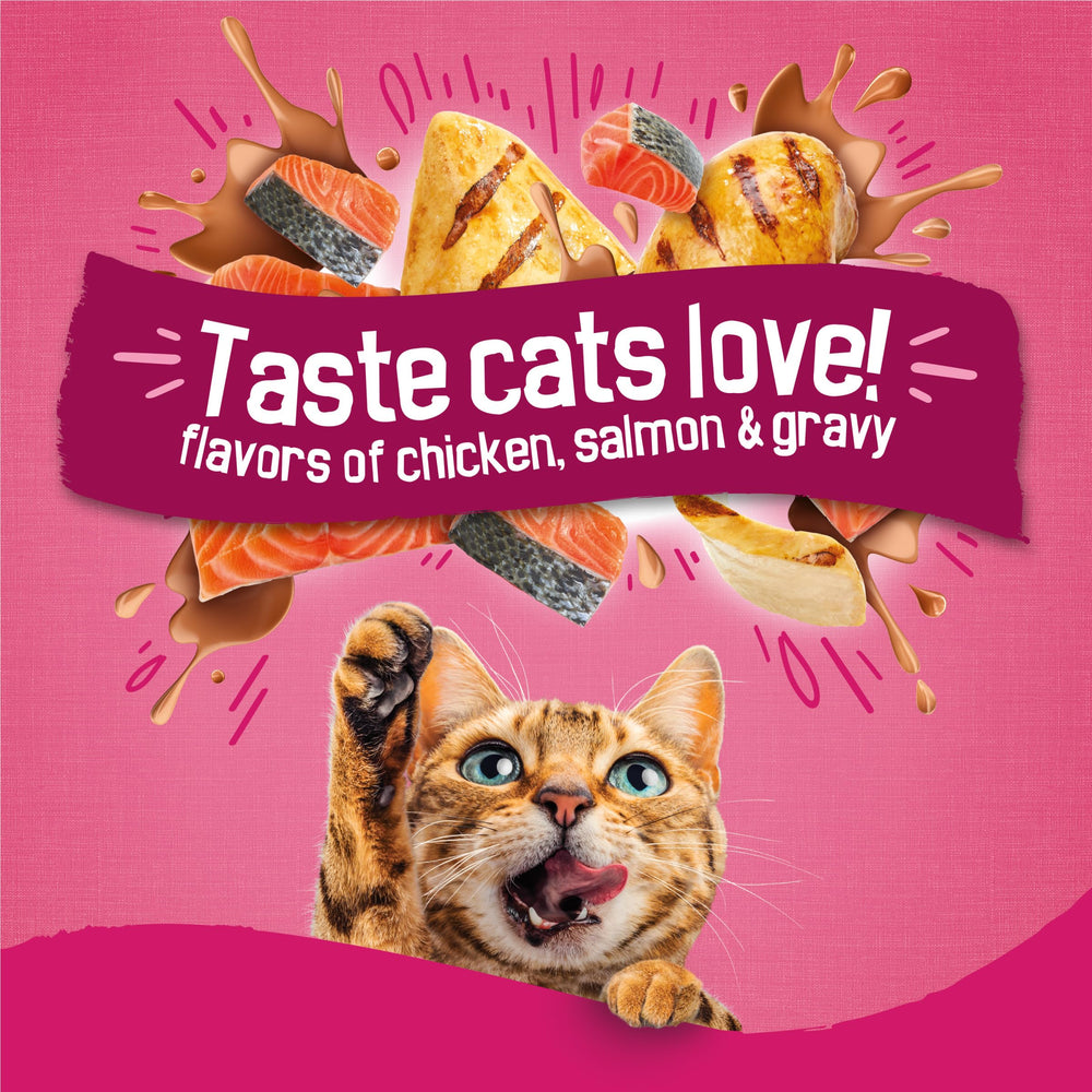 Friskies Gravy Swirlers con gravy integrado en cada bocado sabroso.