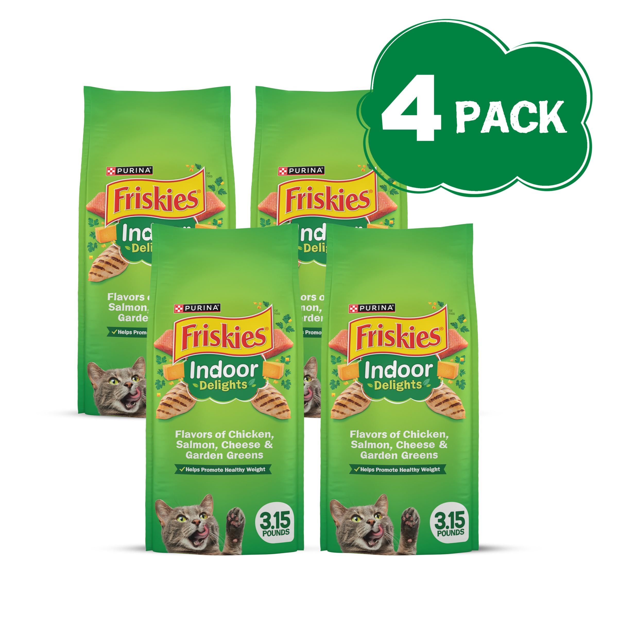 Friskies nutrición completa para gatos adultos de interior.