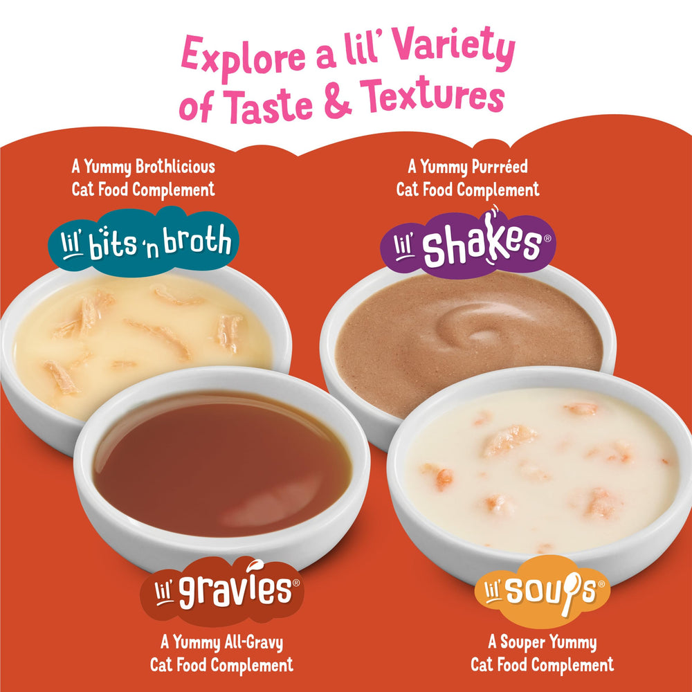 Friskies Lil' Gravies Saumon – emballage facile à ouvrir pour un service rapide.