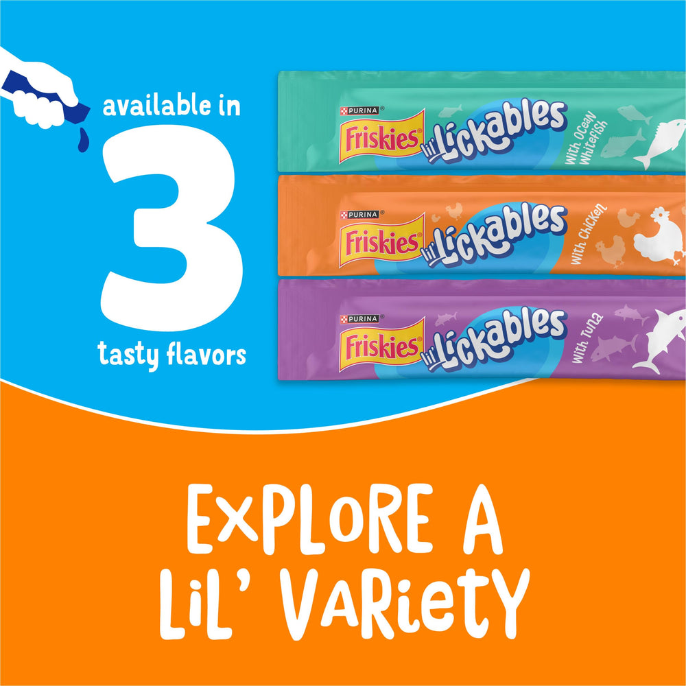 Friskies Lil’ Lickables, variedad de sabores para mantener interés