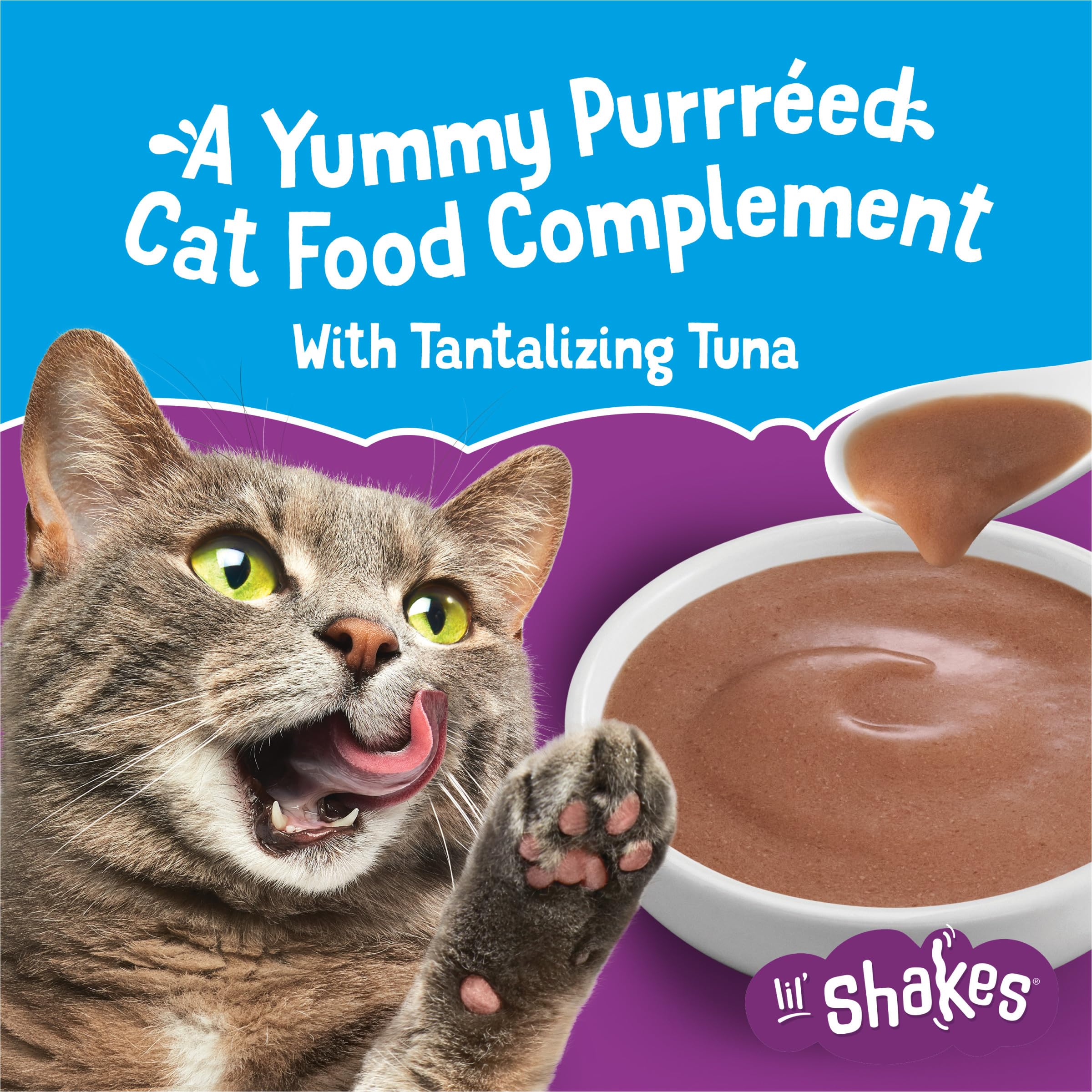 Friskies Lil’ Shakes pollo, topper suave para variar la hora de comer.
