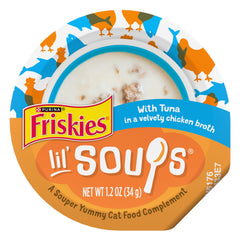 Friskies Lil’ Soups con atún en caldo de pollo, vasito práctico