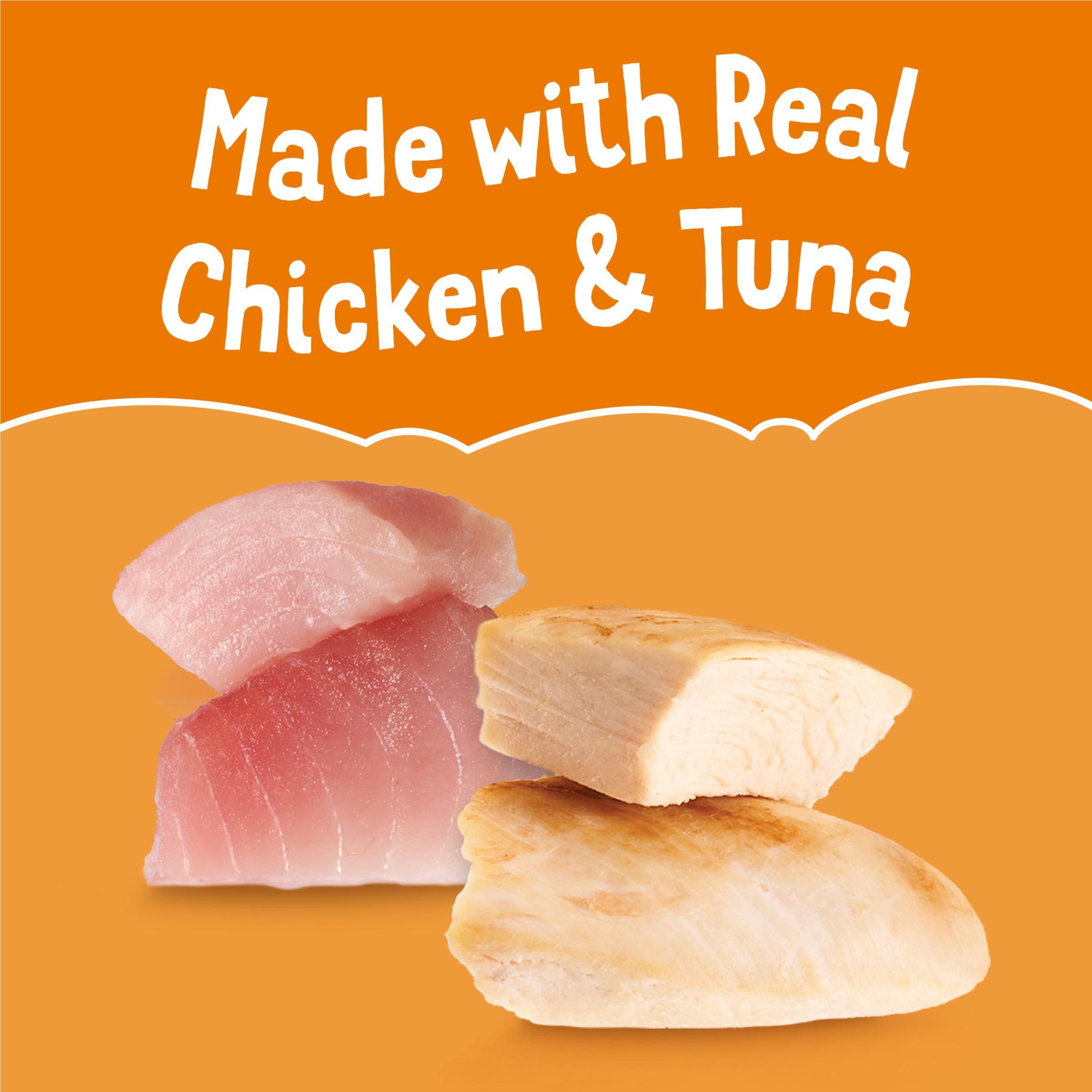 Friskies Lil' Soups ingredientes reales pollo, gusto auténtico para gatos