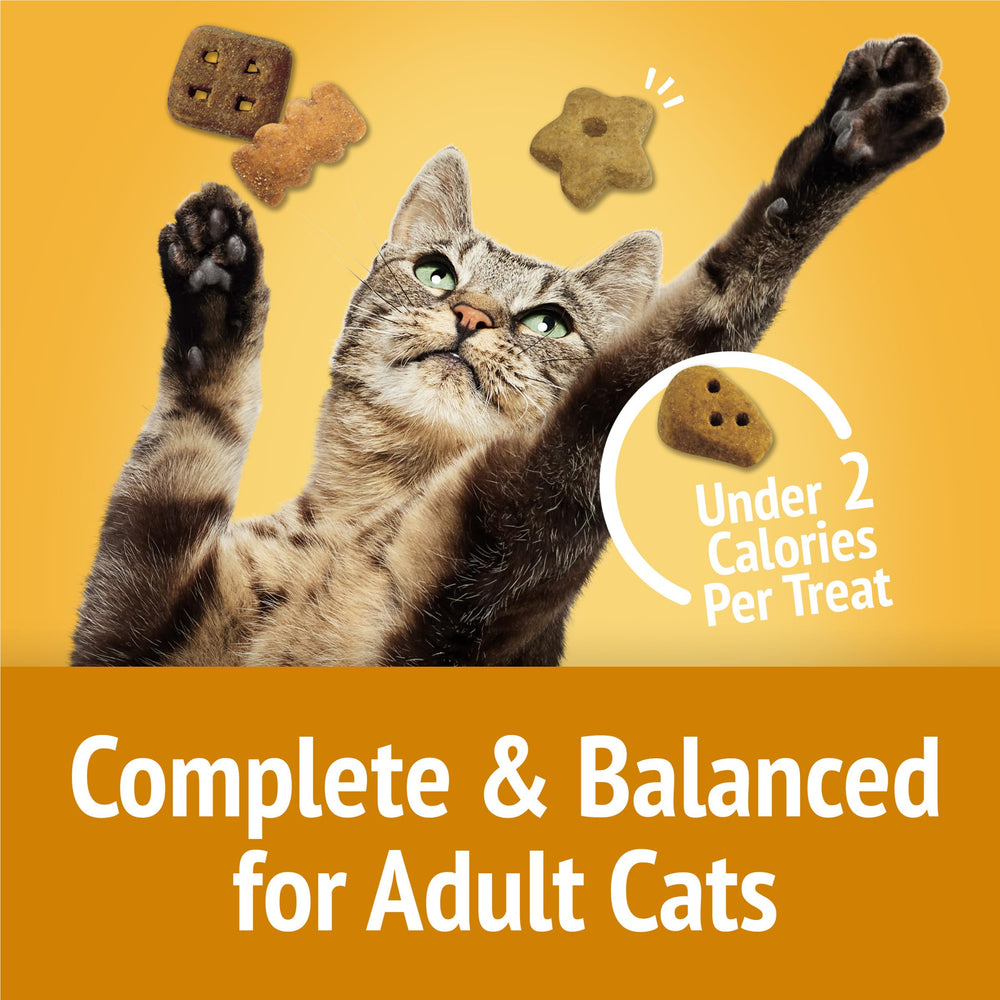 Friskies Party Mix Cheezy Craze Crunch, textura crujiente que puede colaborar con el cuidado dental.