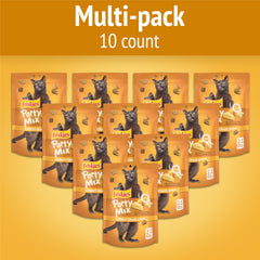 Friskies Party Mix Cheezy Craze Crunch, formas divertidas que invitan a jugar.