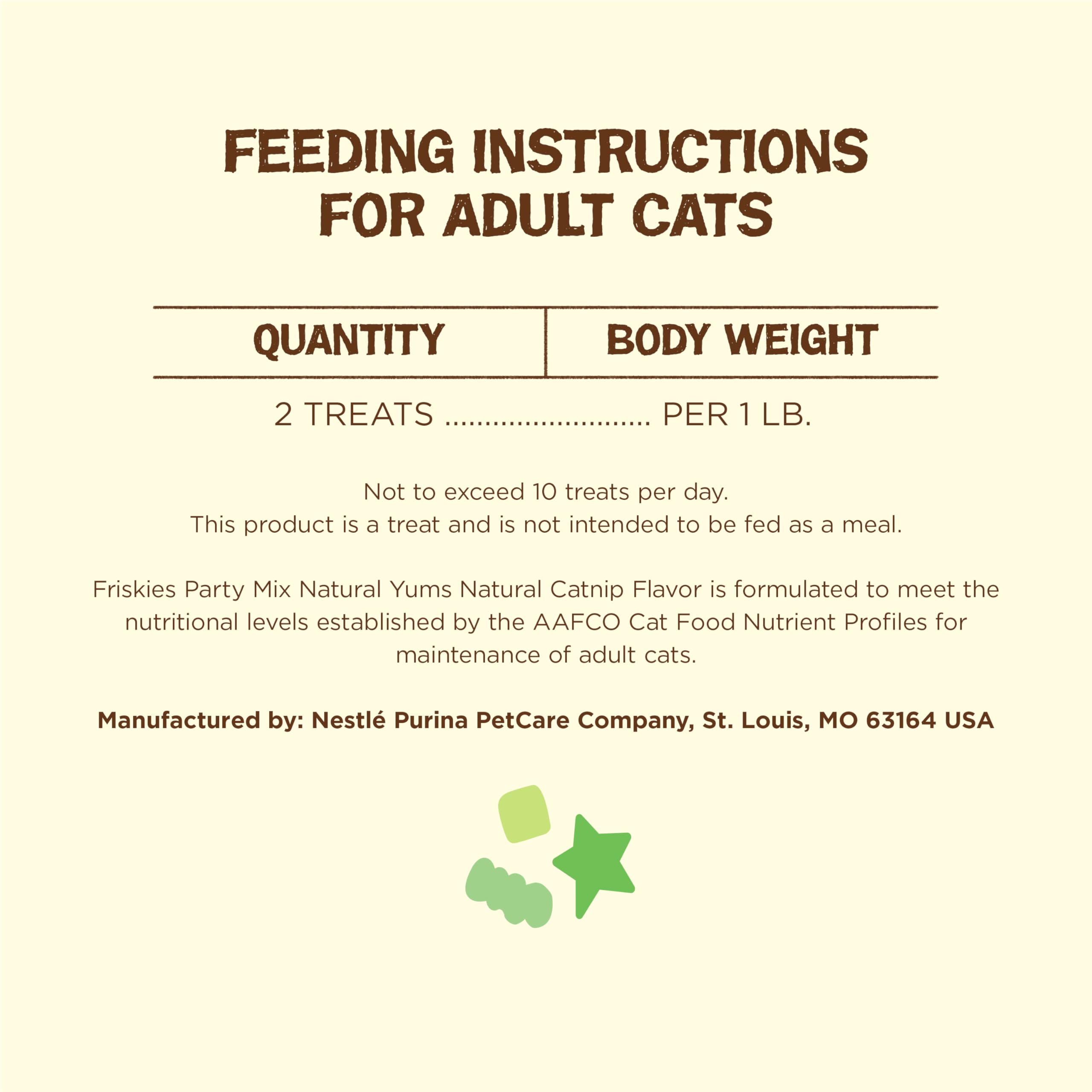 Friskies Mezcla Fiesta Natural Yums, vitaminas y minerales para una dieta equilibrada.