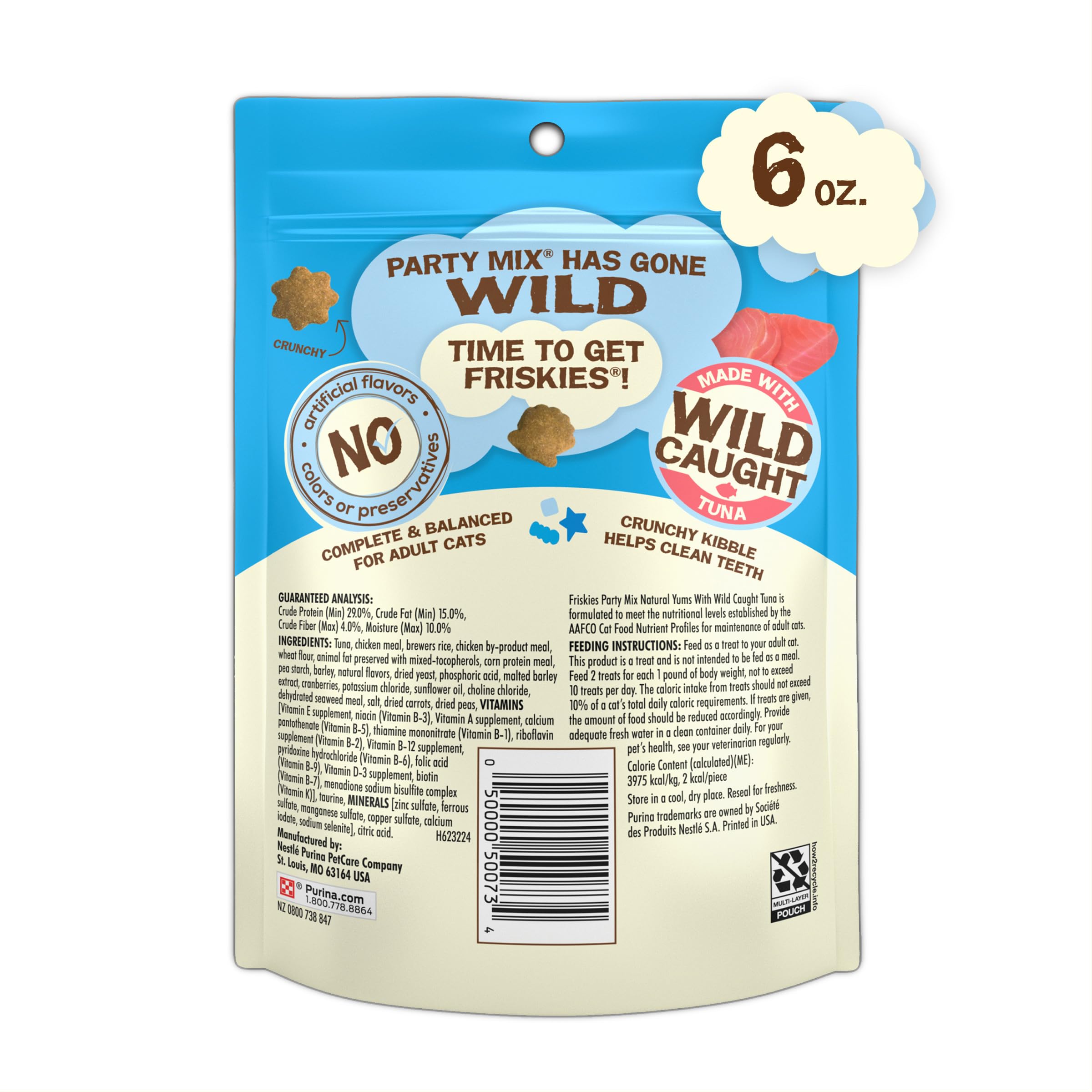 Friskies Natural Yums fabricado en EE. UU., calidad y trazabilidad.