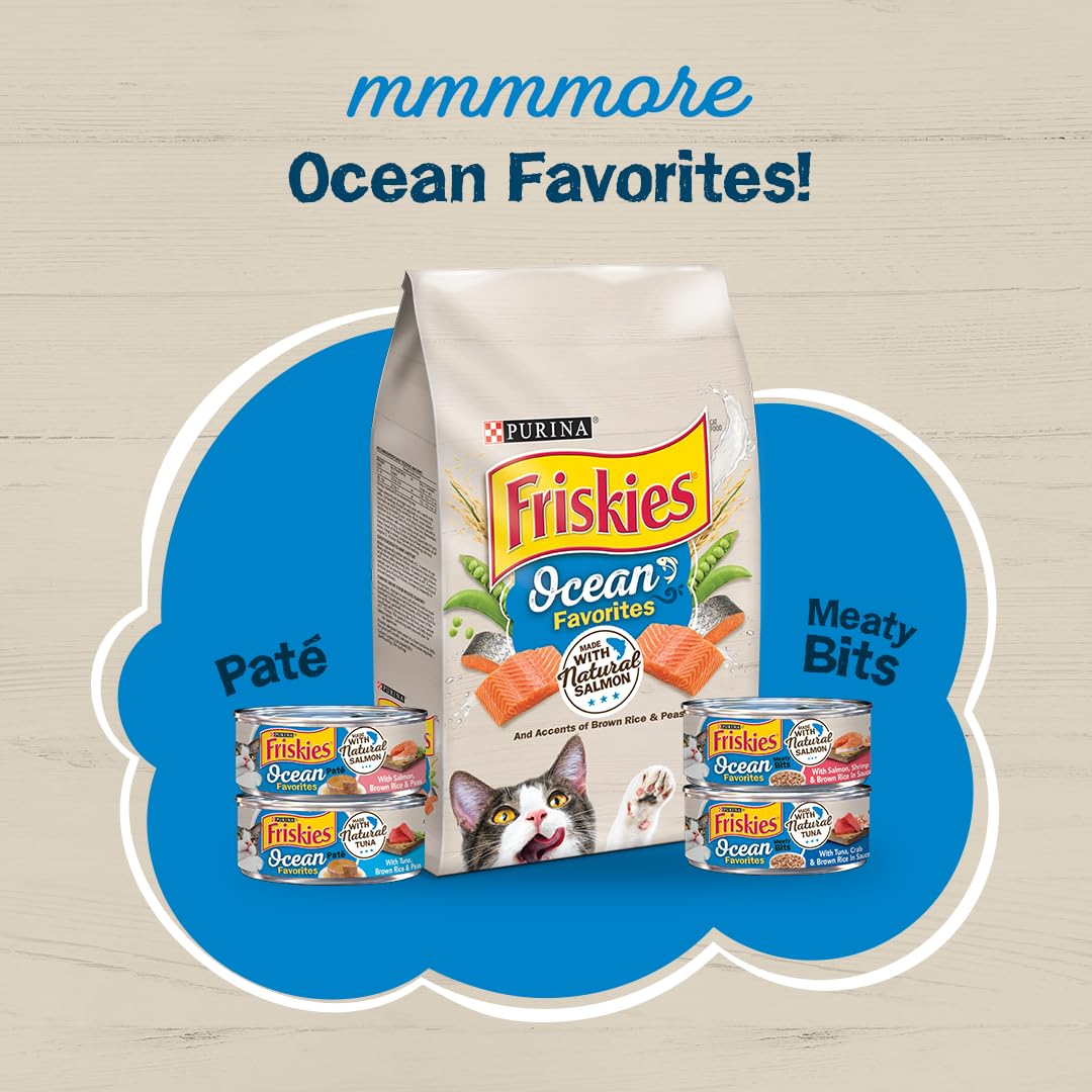 Friskies Ocean Favorites sin colorantes ni conservantes artificiales.