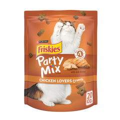 Golosinas Friskies Party Mix Chicken Lovers Crunch en empaque de 20 oz para frescura