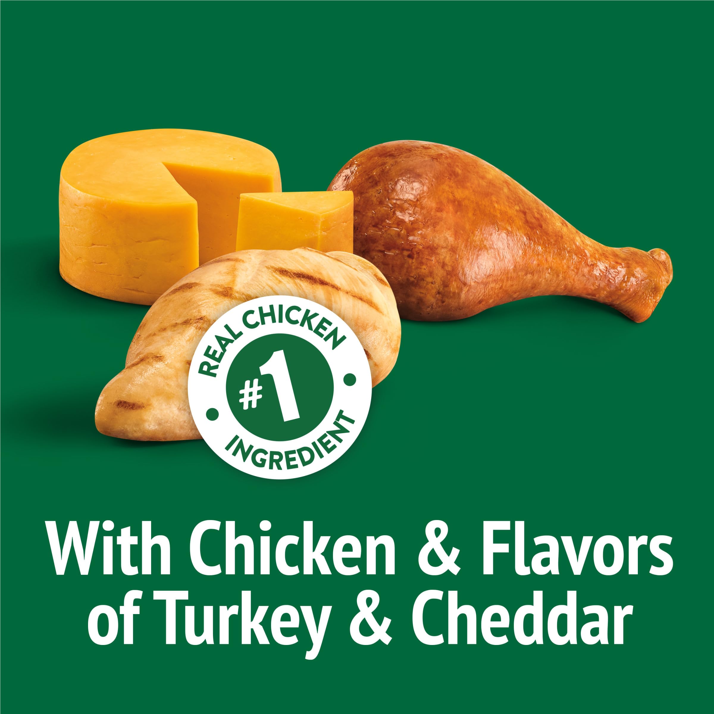 Friskies Party Mix Picnic Crunch sabor pavo y cheddar para variedad atractiva.