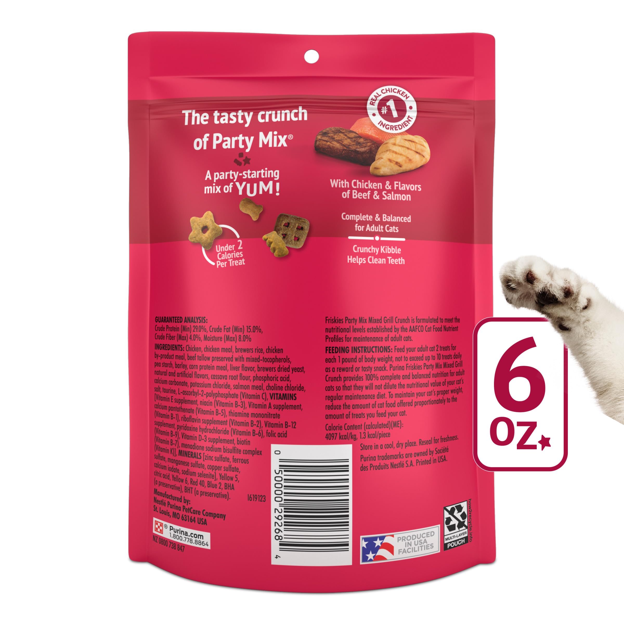 Friskies Party Mix Selección de Carnes, mezcla sabrosa para premiar.