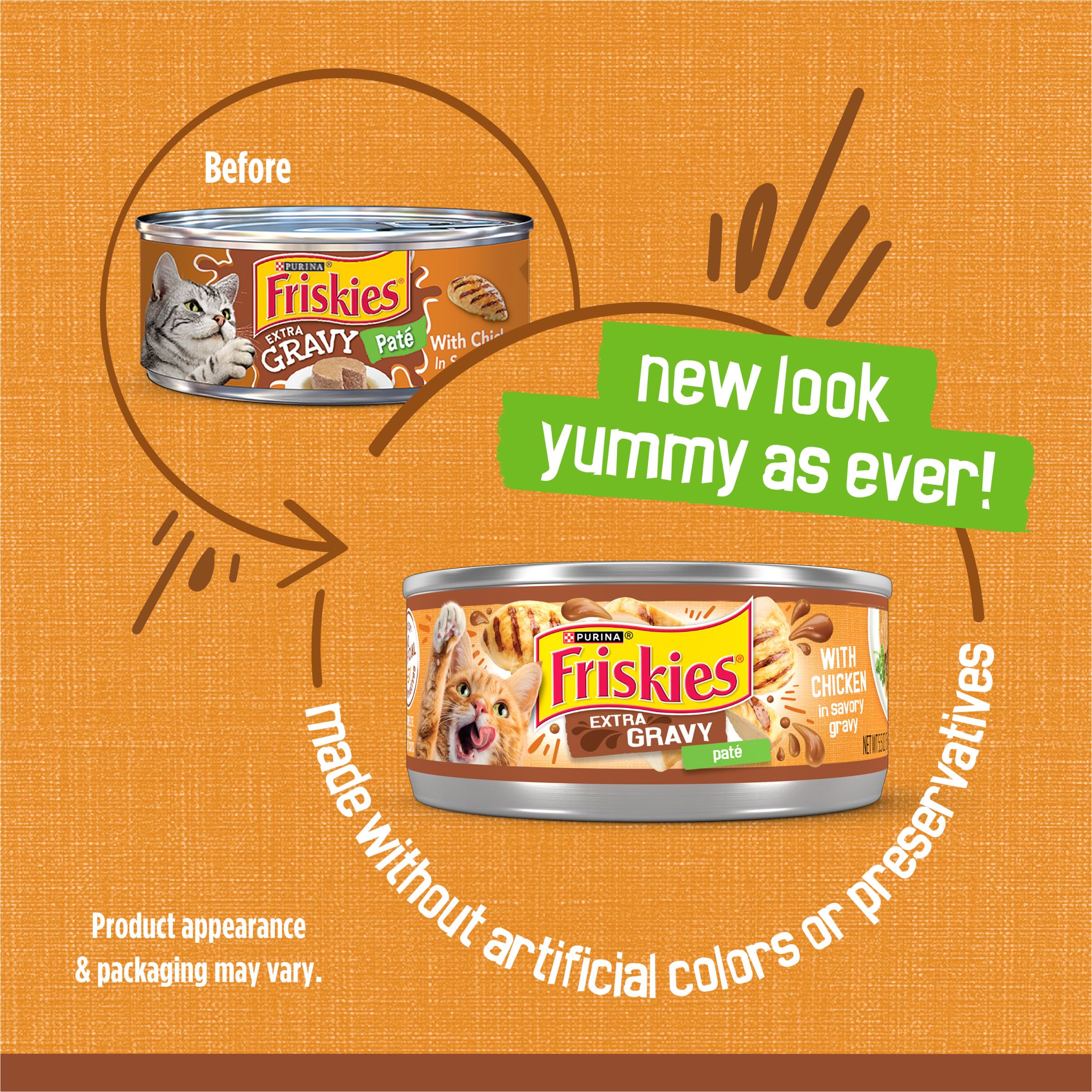Friskies Pate Pollo Textura Suave: primer plano de paté suave