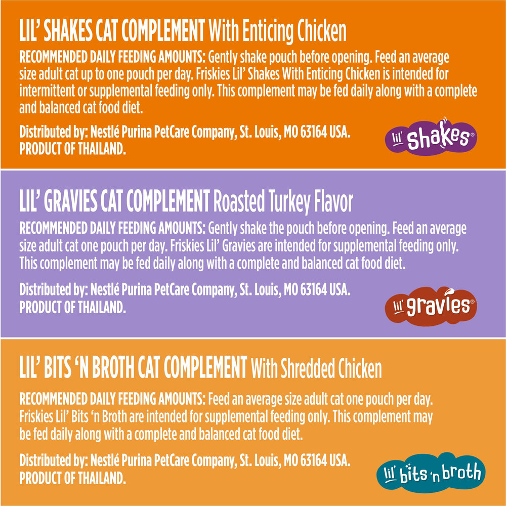 Friskies Pollos Favoritos batidos pequeños caldos: snack entre comidas con humedad extra