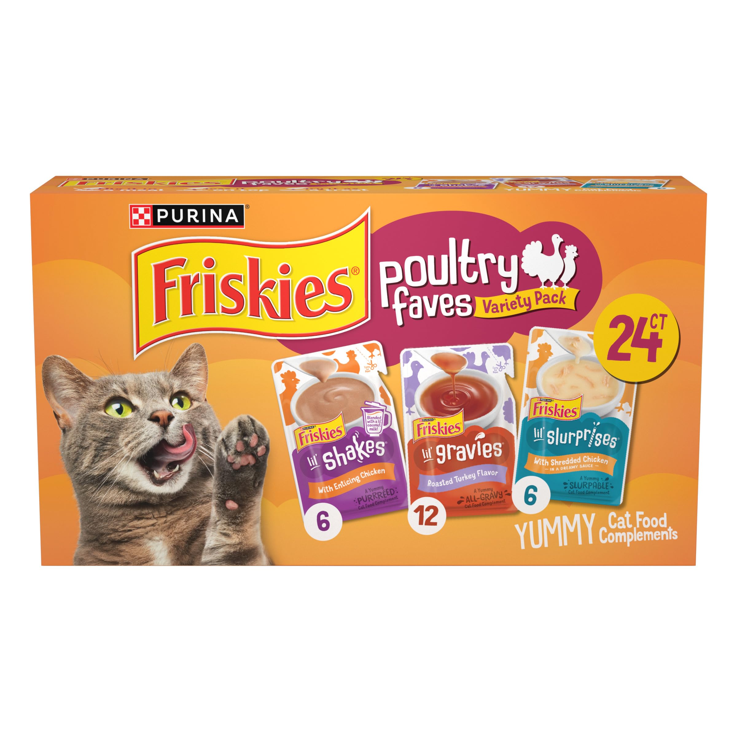 Friskies Poultry Faves con salsa de pollo: topper sabroso para croquetas.