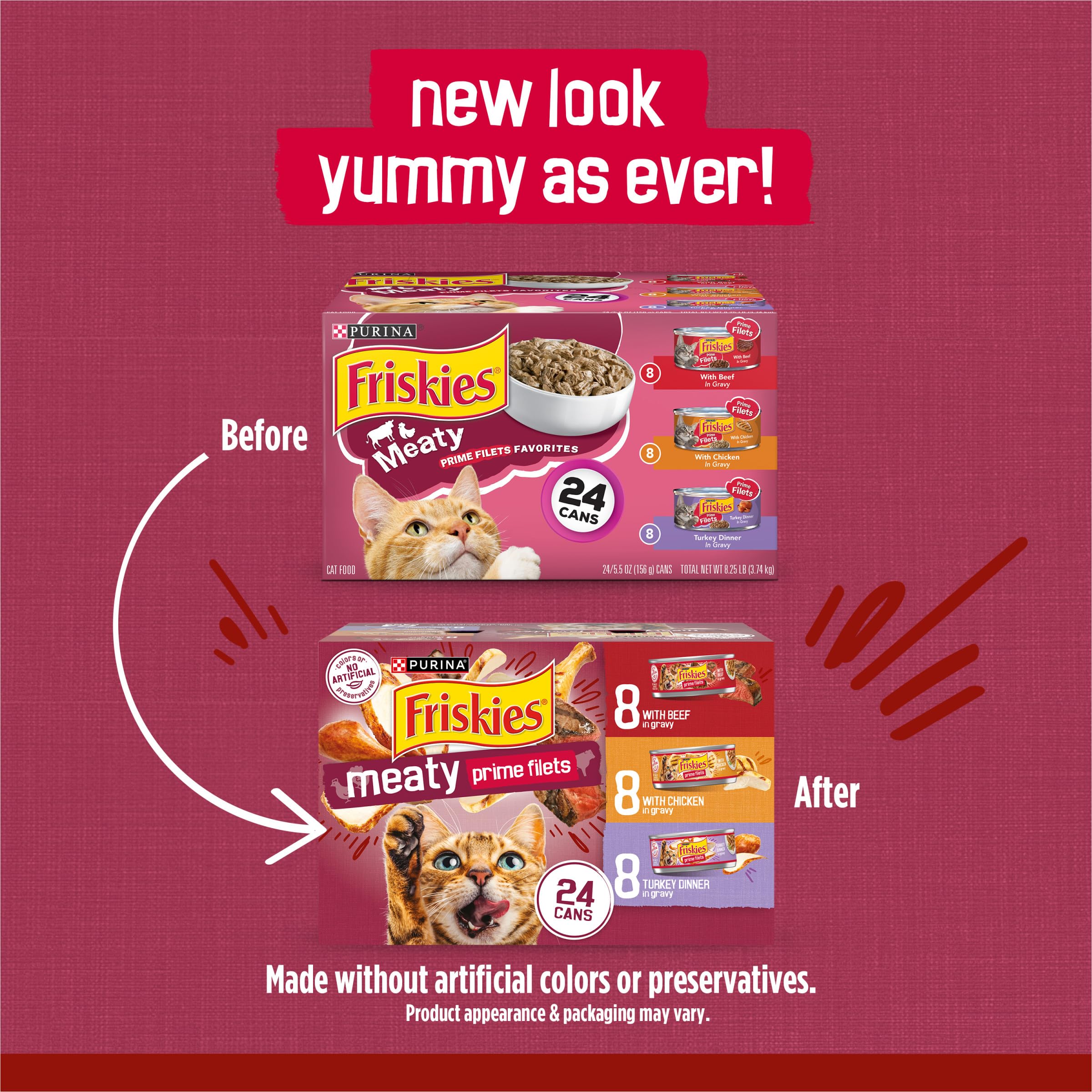 Friskies Filetes carnoso con salsa pollo, humedad y sabor en cada porción.