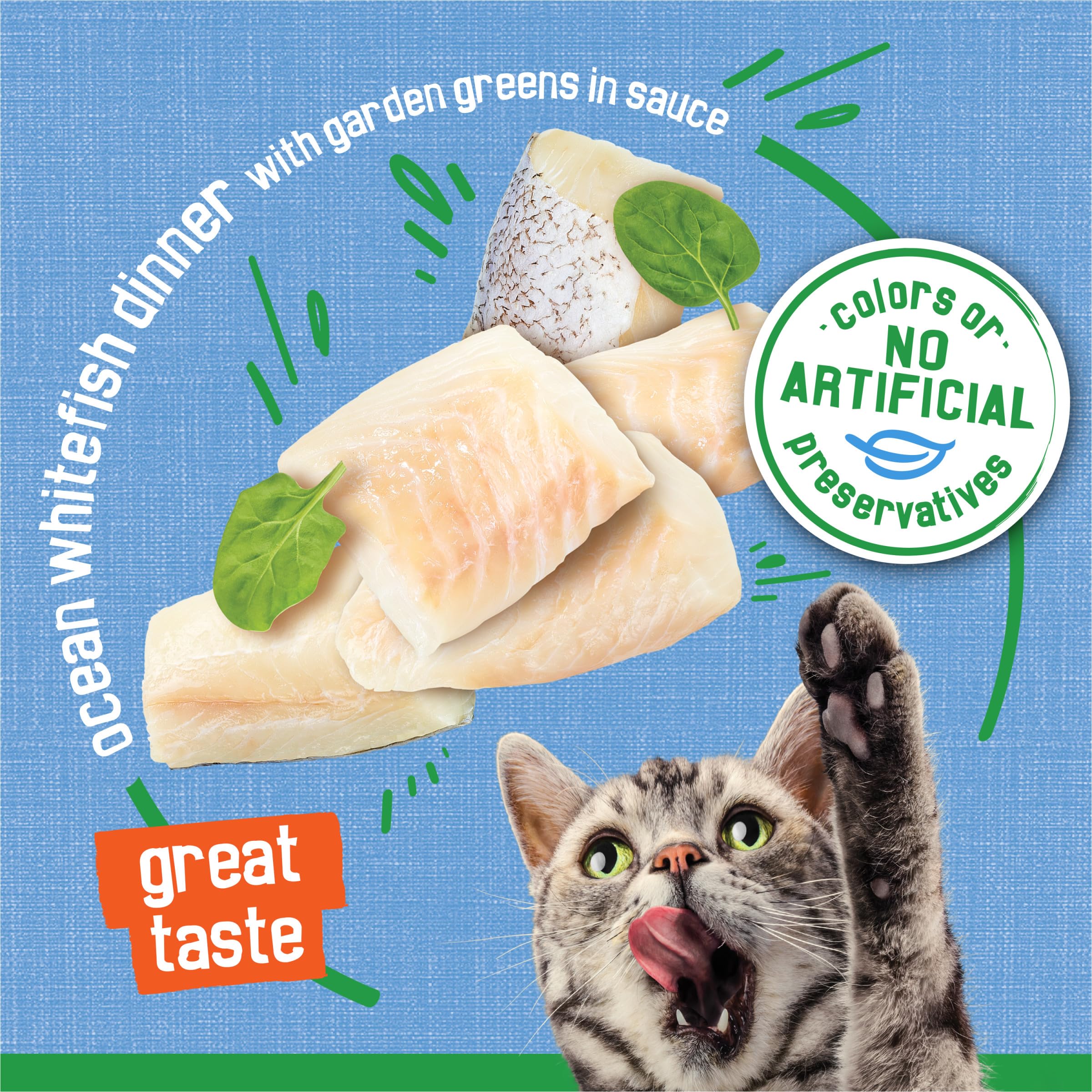 Friskies salsa-sabrosa-para-gatos enfatiza un sabor jugoso que muchos gatos disfrutan.