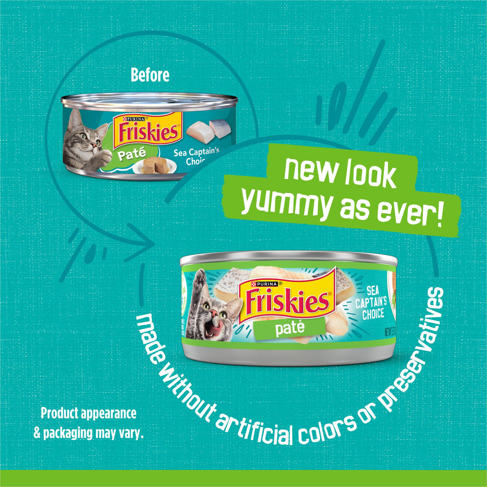 Friskies pate Selección del Capitán del Mar aroma marino para gatos.