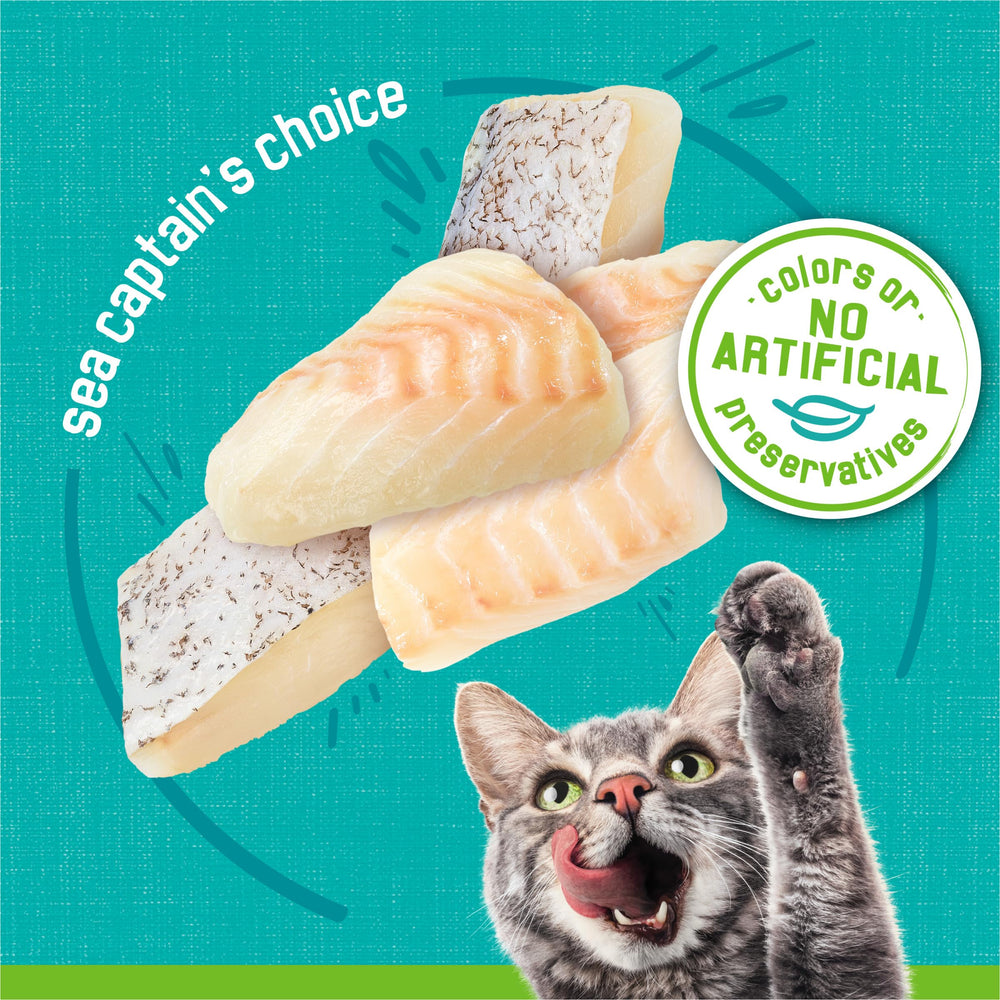 Friskies pate Selección del Capitán del Mar textura suave para comer.