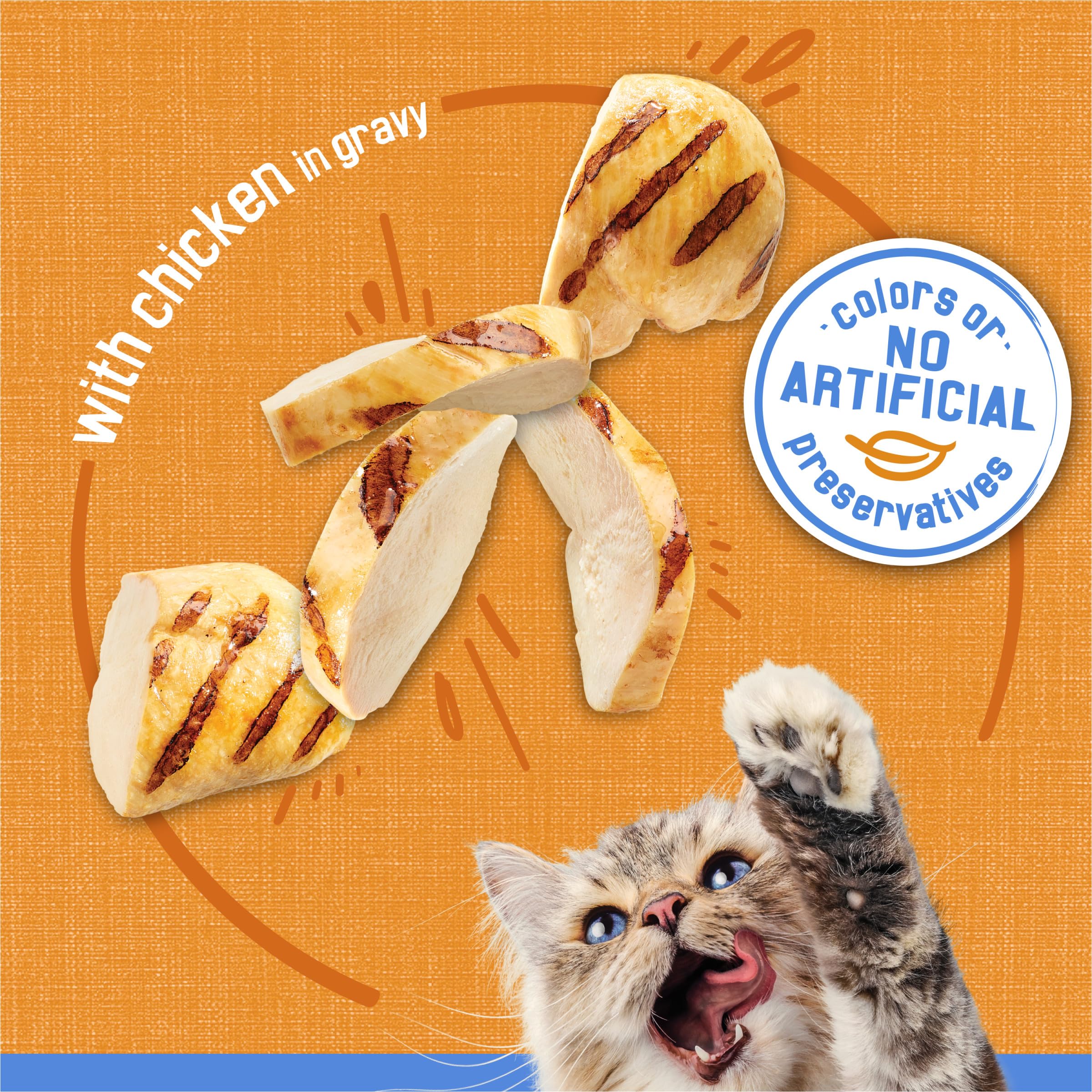 Friskies Shreds con pollo, nutrición equilibrada para gatos adultos