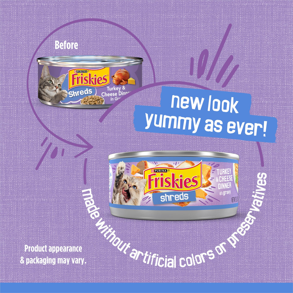 Friskies Shreds pavo queso en salsa: aroma apetitoso para la hora de comer.