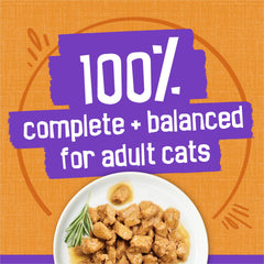 Friskies trozos de pollo en salsa, textura tierna para cada comida.