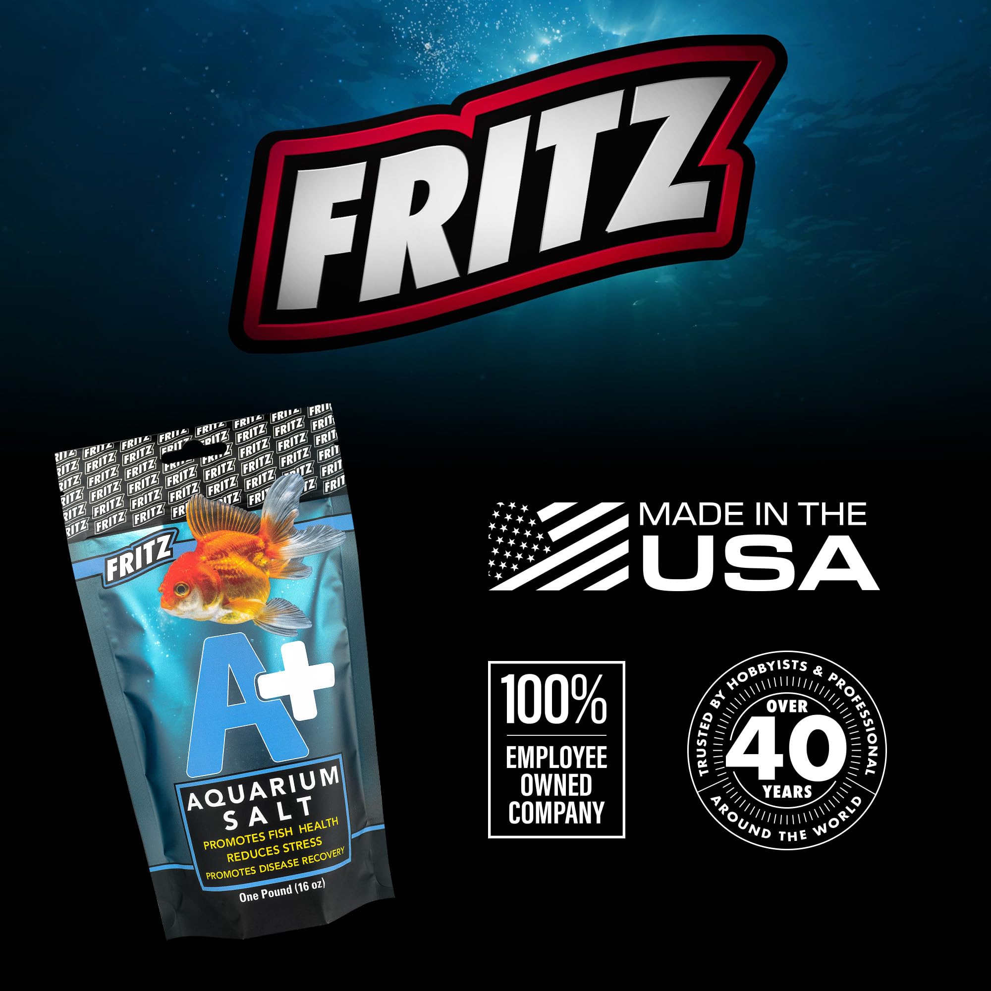 Fritz Aquatics A+ Salt: mantiene osmorregulación estable en el tanque.