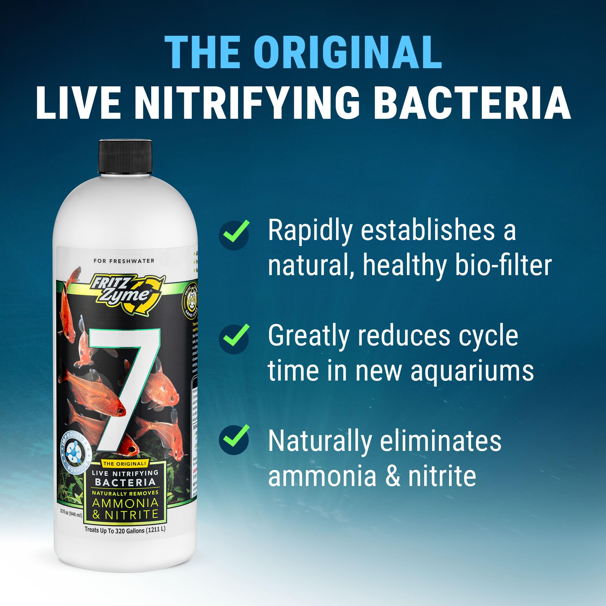 FritzZyme 7: reducción de nitrito gracias a bacterias nitrificantes vivas para peces.