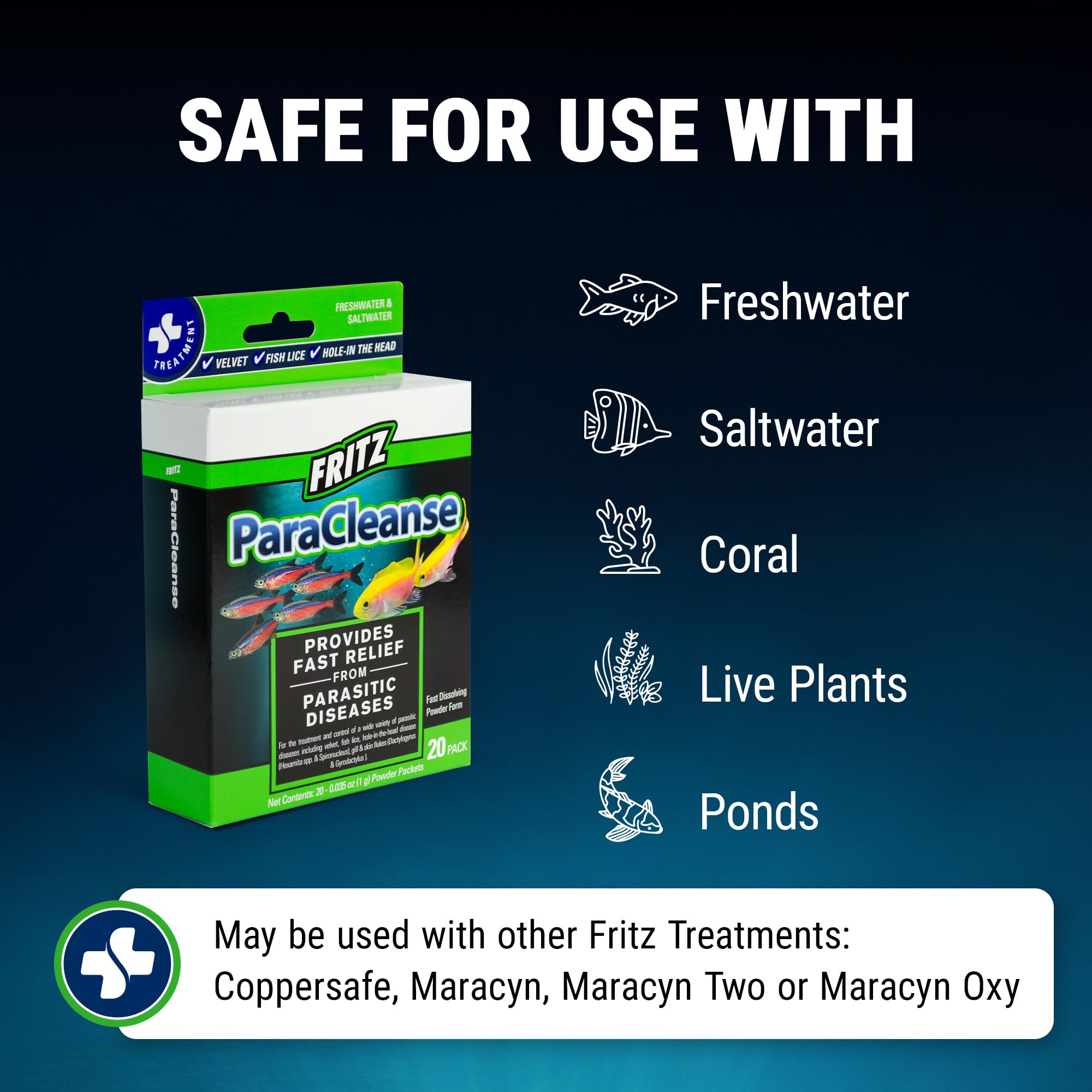 Fritz Aquatics ParaCleanse: fórmula dual para parásitos de peces