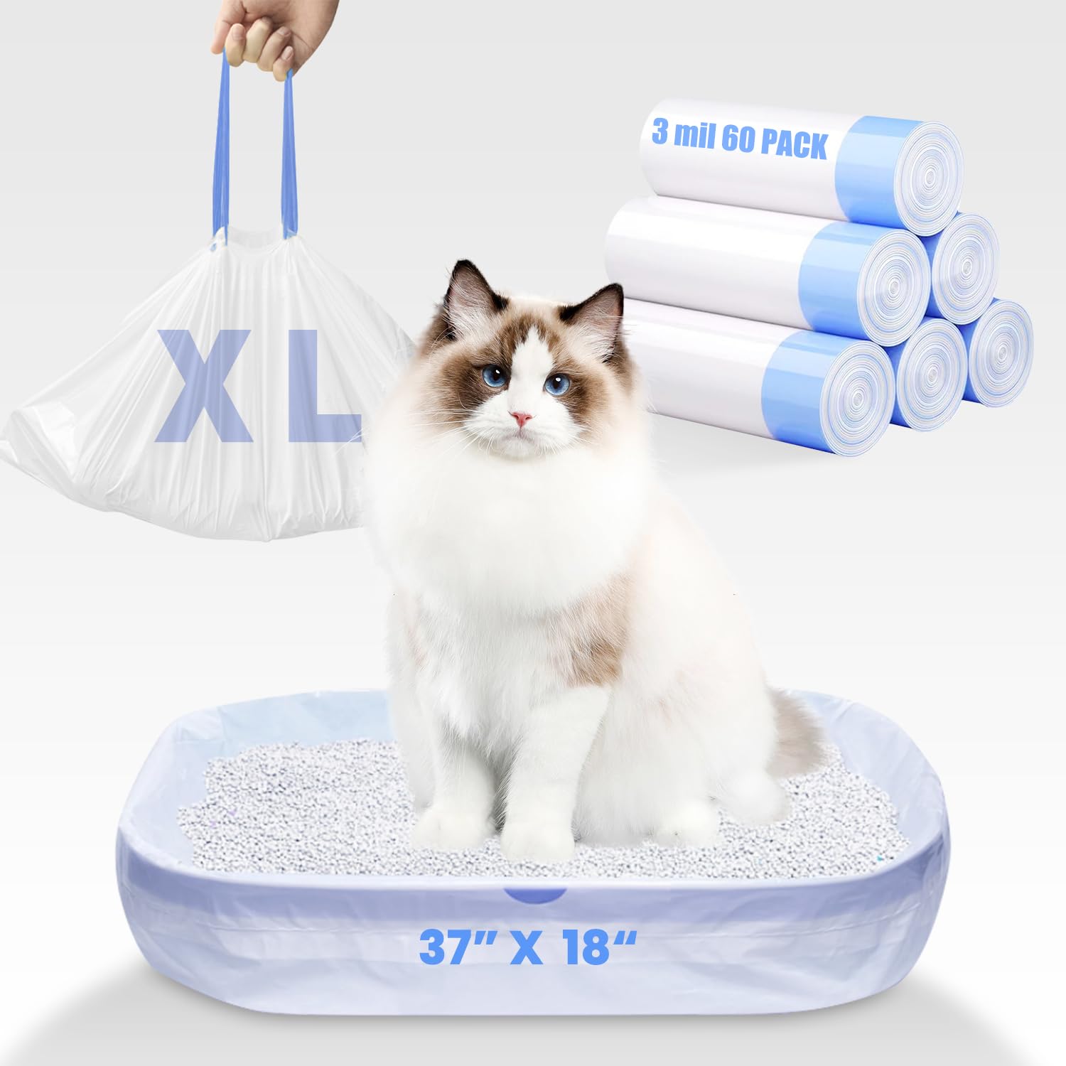 Frnoip bolsas jumbo 37x18, empaque práctico para cambios rápidos.
