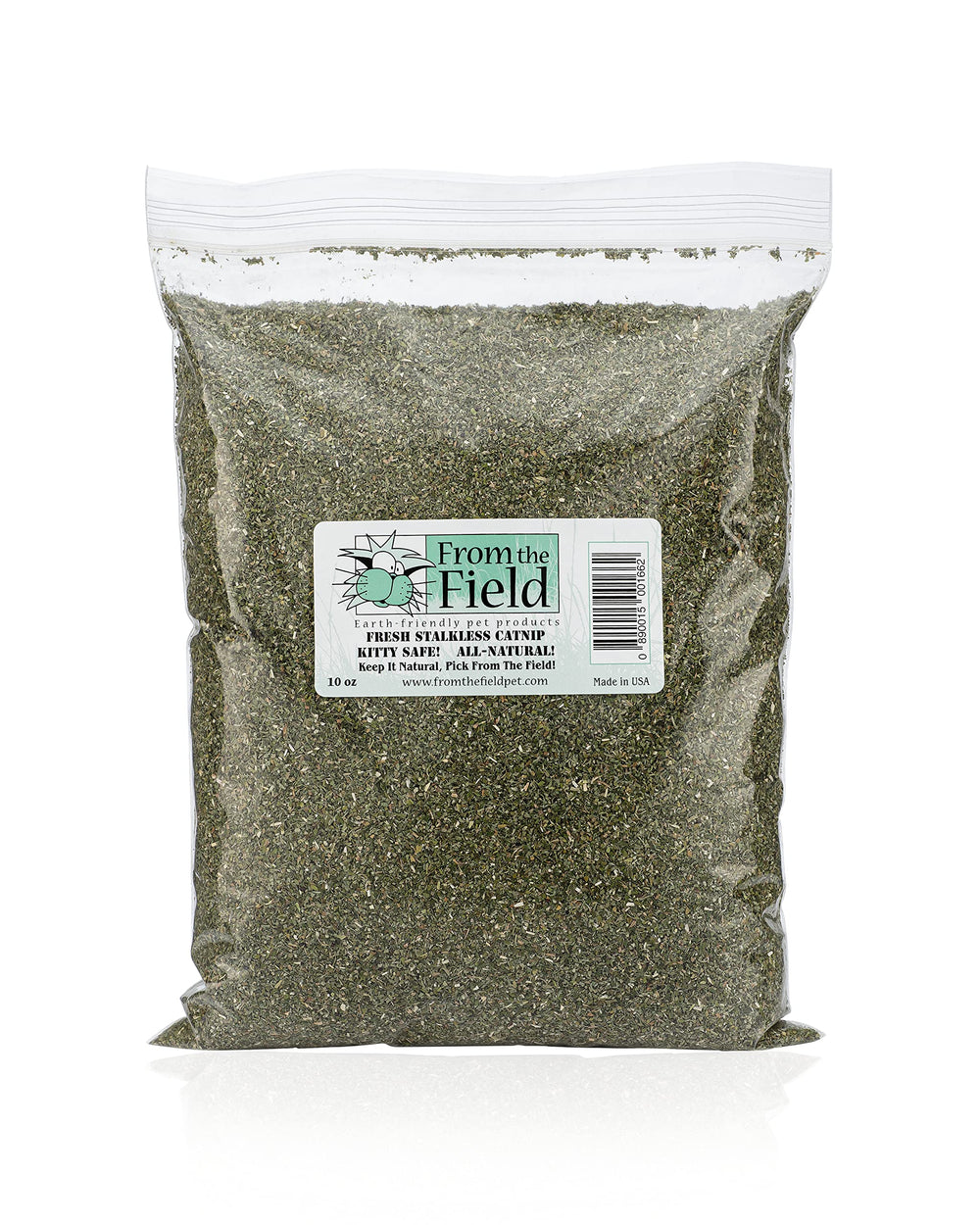 From The Field Hierba gatera, bolsa de 10 onzas, aroma fresco para rellenar juguetes y estimular juego.